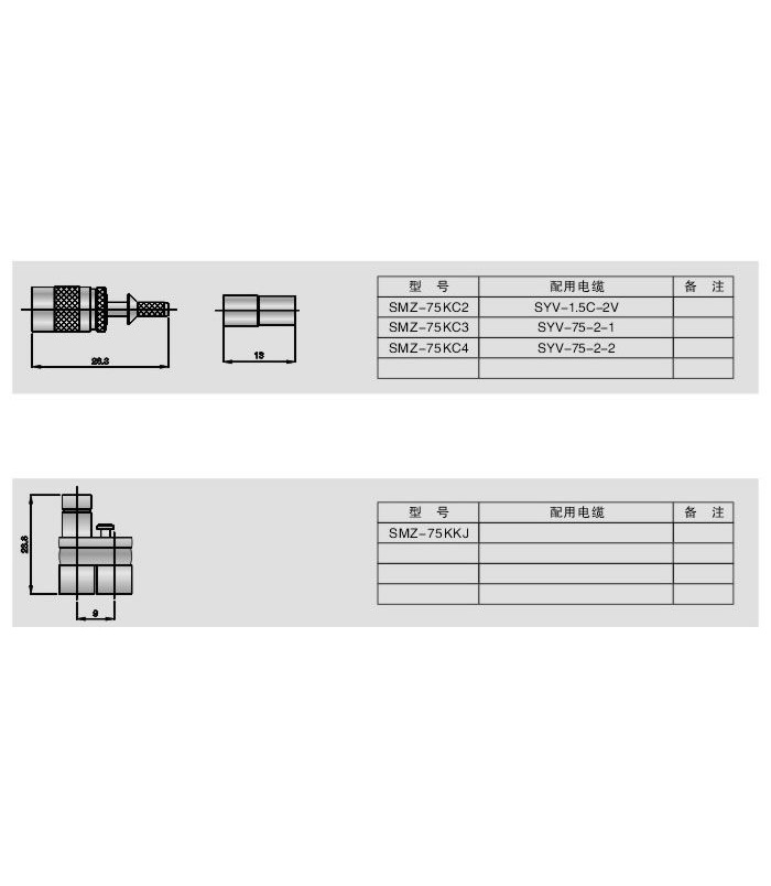 SMZ型射頻同軸連接器 SMZ型射頻同軸連接器